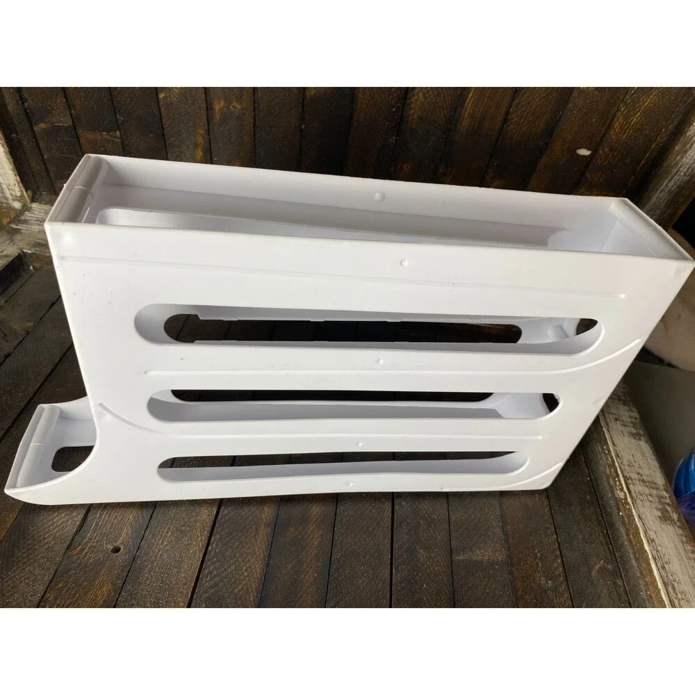 30 Egg Plastic Holder  4 Tier Auto Rolling Egg Organizer For Refrigerator